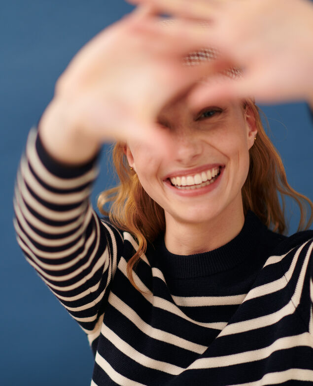 MADDY - Striped merino wool jumper