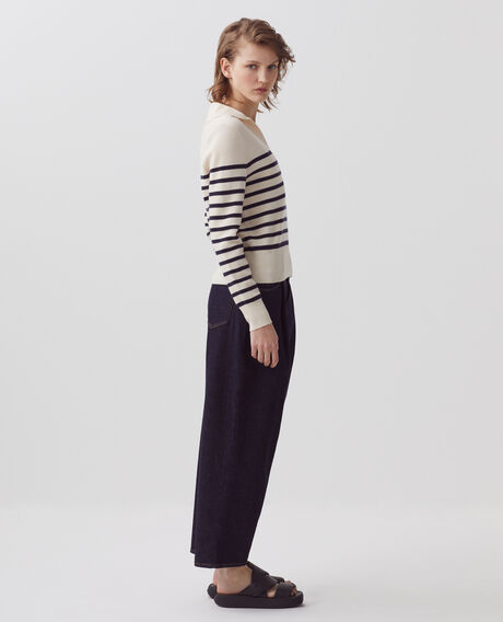 Striped merino wool jumper 5185 stp_jtst_nsky 3sju092w21