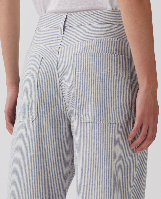 BLANDINE - Straight trousers H611 blue mini st
