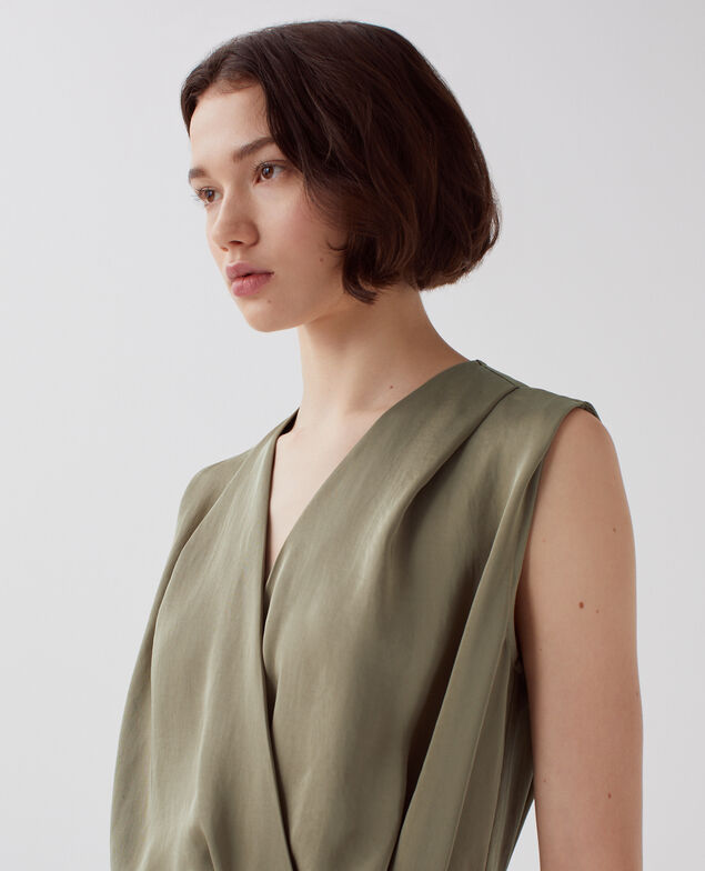 Silky loose jumpsuit I560 covert green