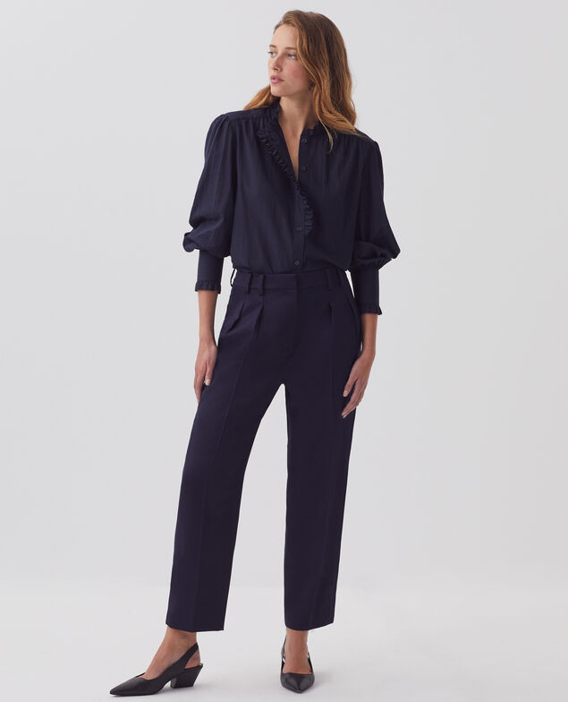 CAMILLE - Pleated trousers H695 night sky