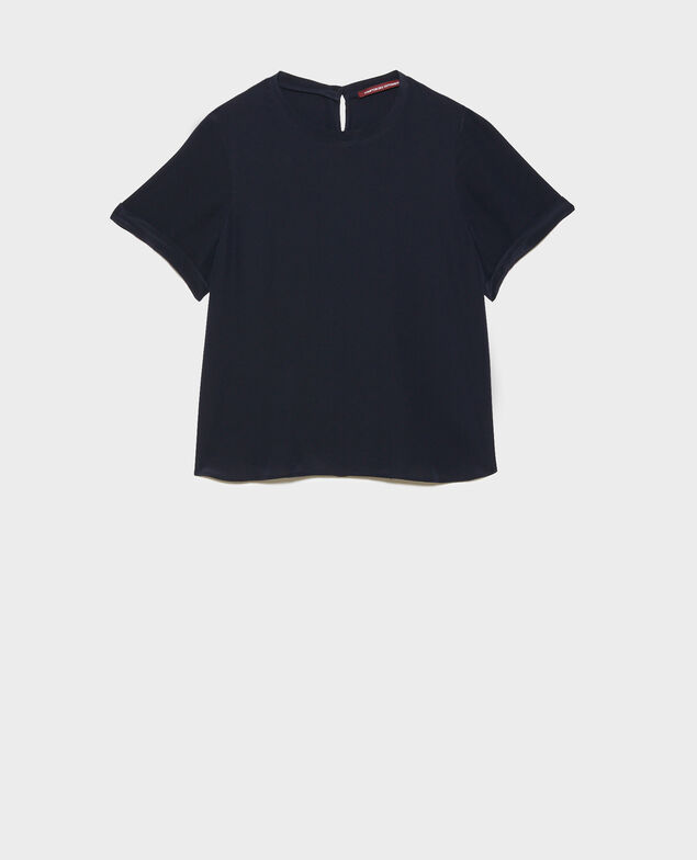 CORINNE - Silk t-shirt 7012c 69 navy