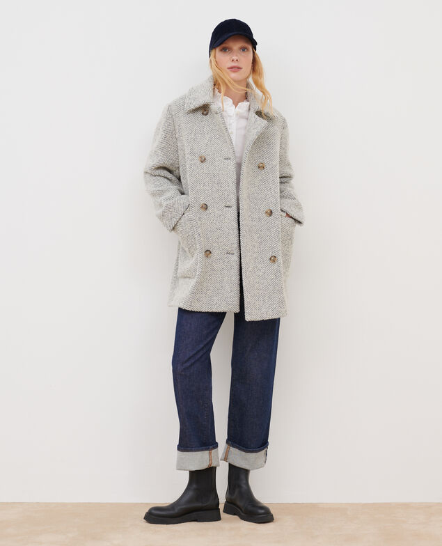 Wool blend coat