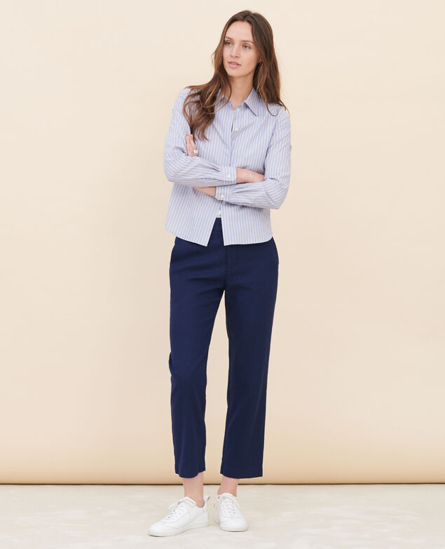 MARGUERITE - Cigarette trousers Maritime blue