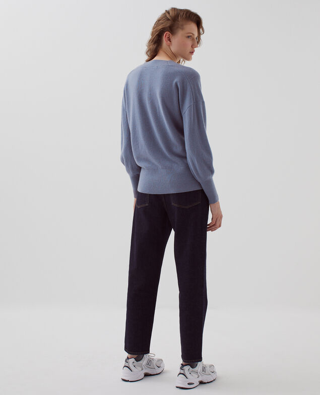Cashmere V-neck jumper I060 folkstone gray