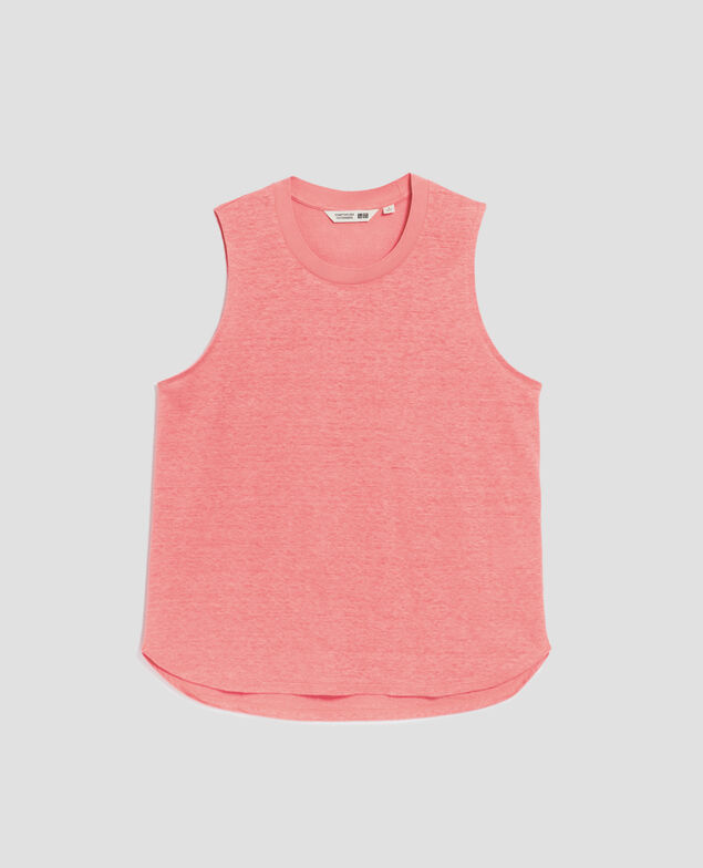 MARCELLE - Linen tank top H101 silver pink