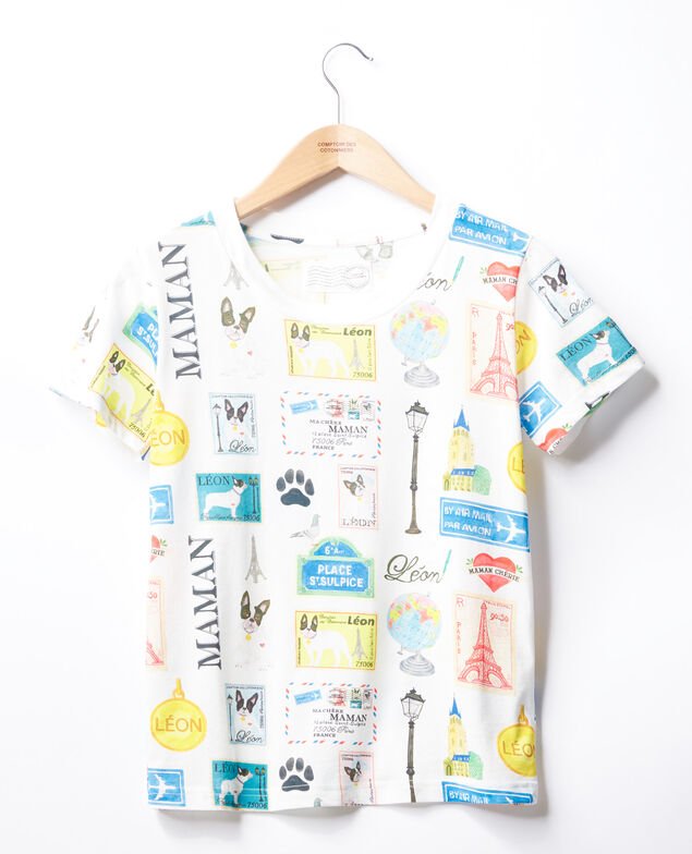 Léon and Paris t-shirt Off white