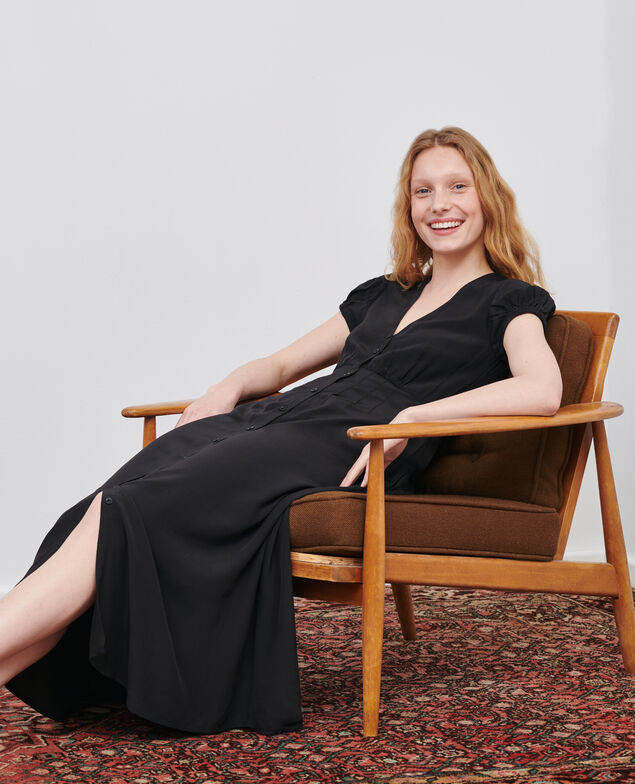LUDIVINE - Floaty maxi dress 09 black