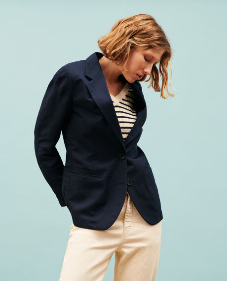 Linen blend blazer 4277 night_sky 3sja129f02