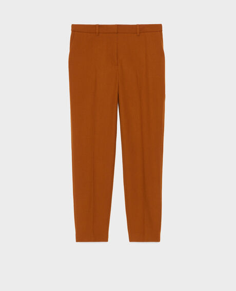 MARGUERITE - Wool cigarette trousers