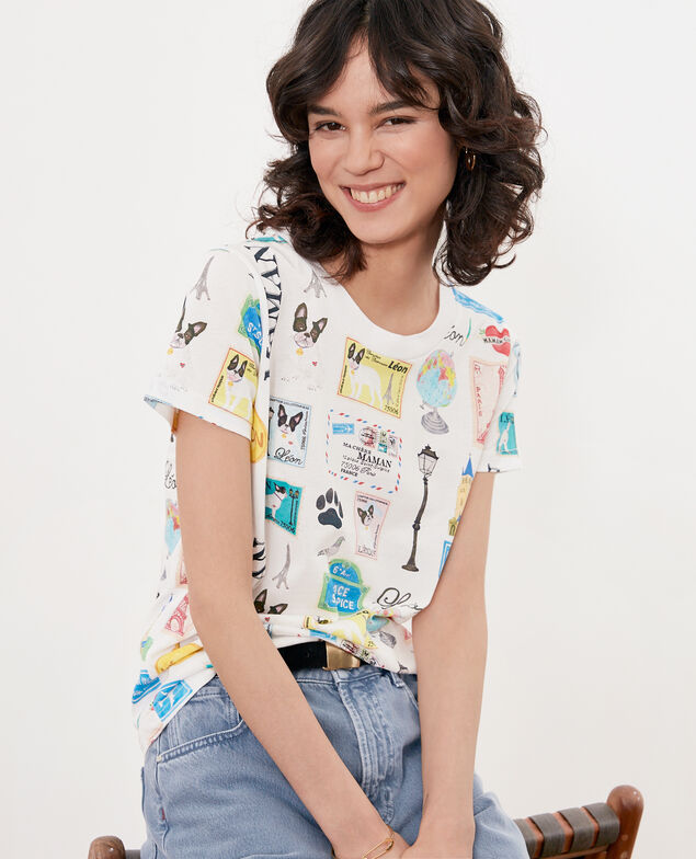 Léon and Paris t-shirt Off white