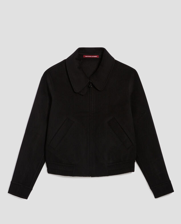 Double-sided wool blend jacket