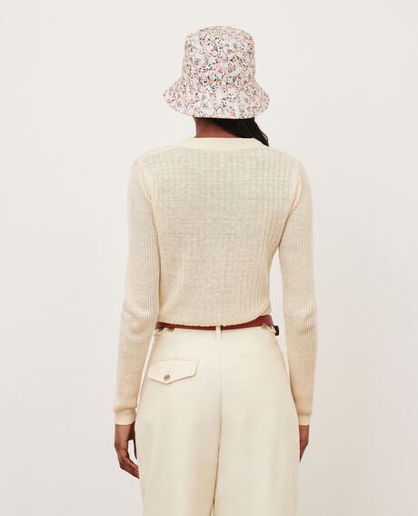 Linen cardigan 0010 buttercream 3sca115l01
