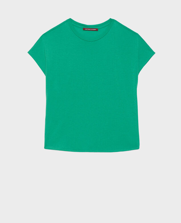 Loose cotton t-shirt 0542 pine green