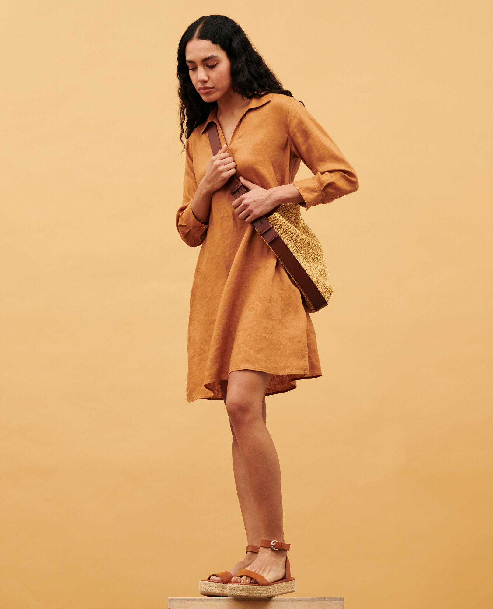 Floaty linen on sale dress