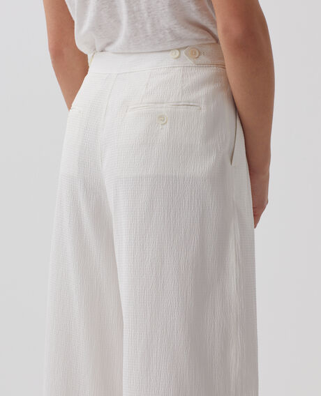 YVONNE - Loose cotton trousers 8885 00 white 3spa290c10