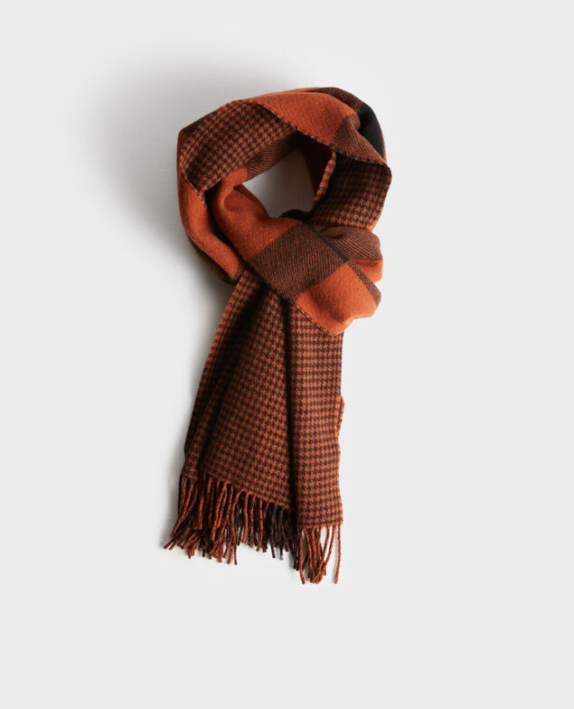 Check scarf 8882 36 brown 2wsc123