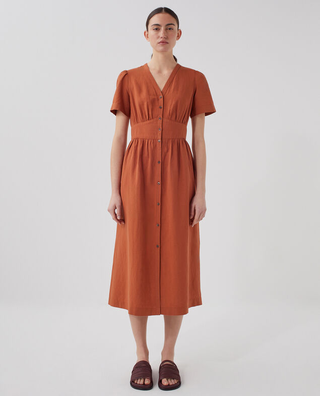 Midi dress U260 orange
