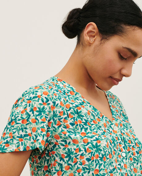 Silky printed blouse 0221 zest white 3sbl193v02