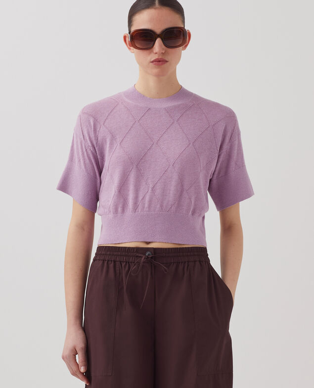 Short-sleeve jumper J720 lavender herb