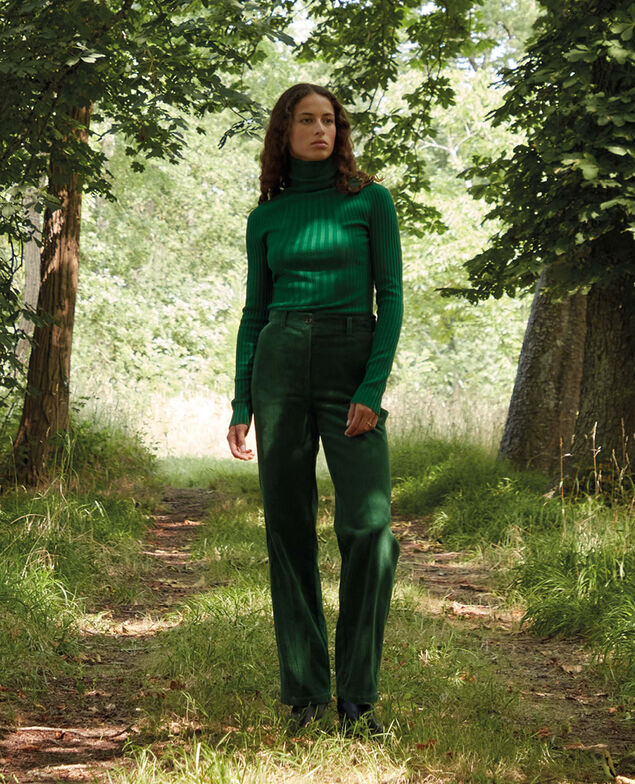 BLANDINE - Corduroy straight trousers