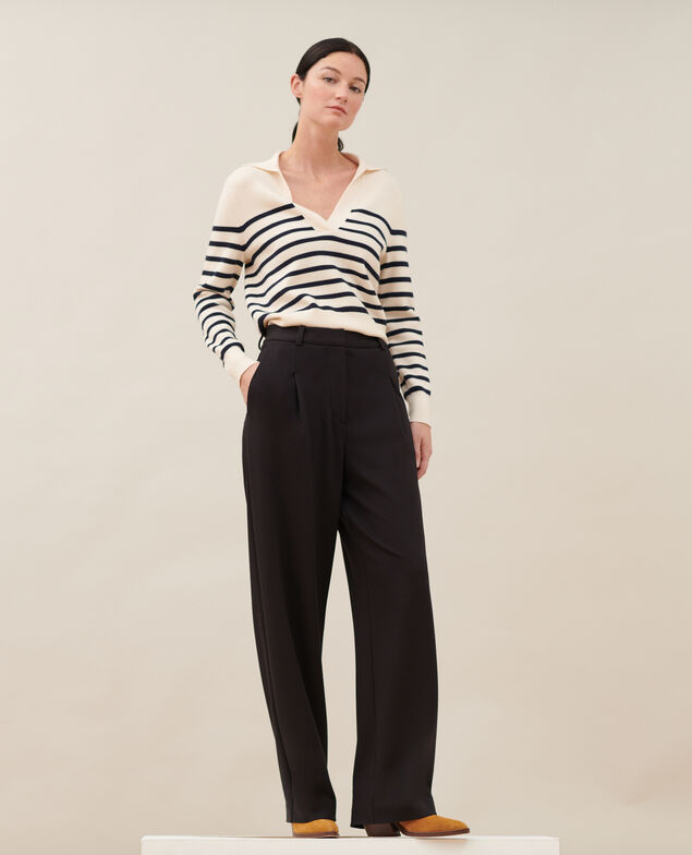 YVONNE - Wide pleated trousers