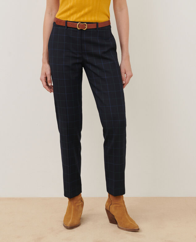 MARGUERITE - Wool cigarette trousers