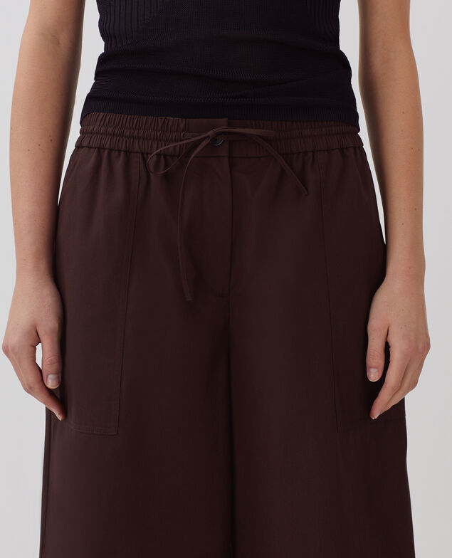YVONNE - Loose trousers J790 chocolate plum