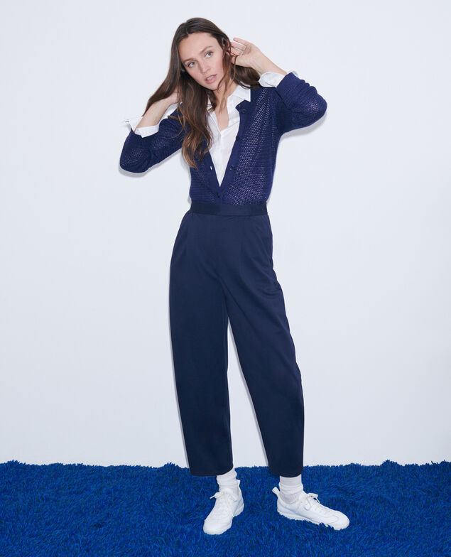 Cotton blend trousers 7012c 69 navy
