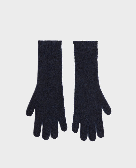 Gloves in mixed alpaca wool A692 Navy