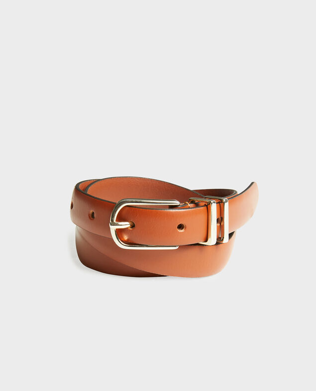 Leather belt Brandy brown