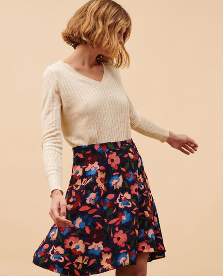 Printed mini skirt 8858 69 navy print 2wsk286v02