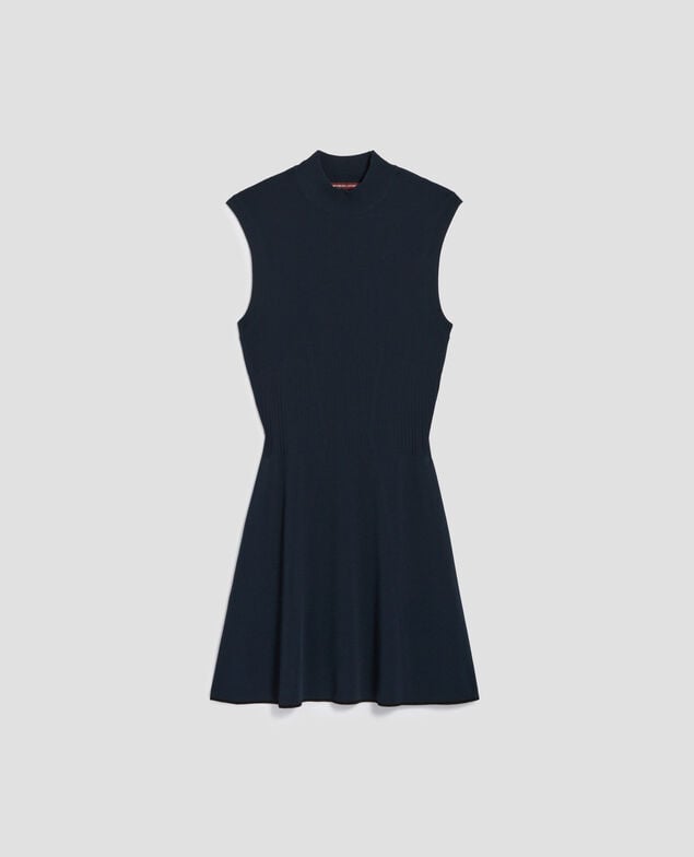 Knit mini dress J690 blueberry