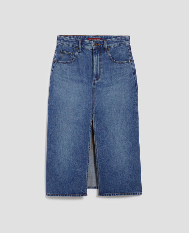 Denim midi skirt J650 vintage wash ss25