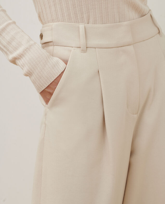 PEGGY - Wool blend carrot trousers