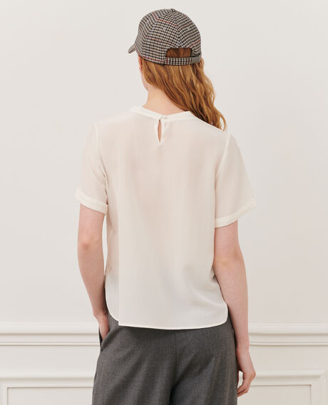CORINNE - Silk t-shirt 01 white 2sto013s01
