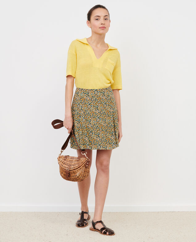 Printed mini skirt 8005c 116 print orange