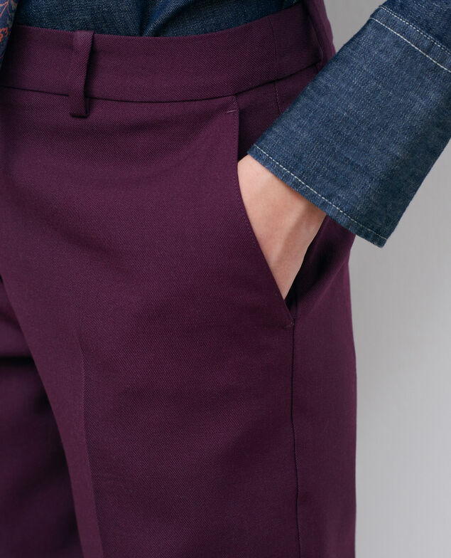 MARGUERITE - Cigarette trousers Potent purple