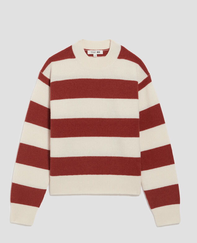 Wool jumper I270 st orange/white