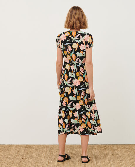 LUDIVINE - Long dress 0909 black aubepine 3sdr167v02