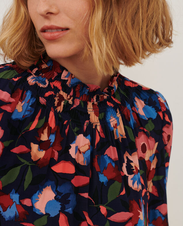 Printed blouse 8858 69 navy print
