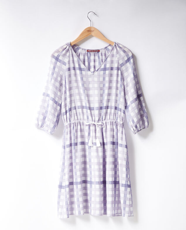 Printed dress Ghingham iris