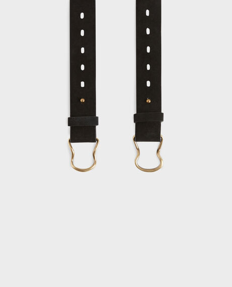 Skinny suede belt