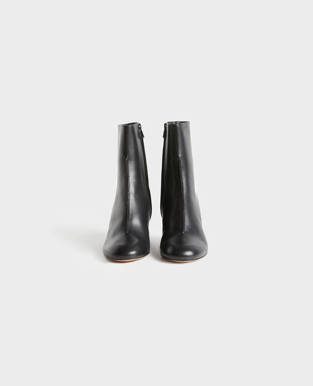 Leather heeled boots