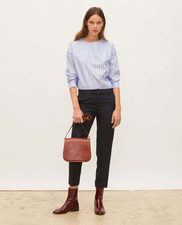 Striped oversize blouse Popeline stripes