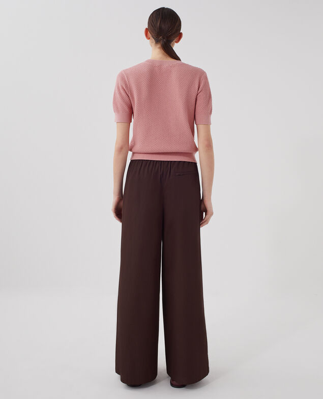 Short-sleeve cotton jumper U120 pink