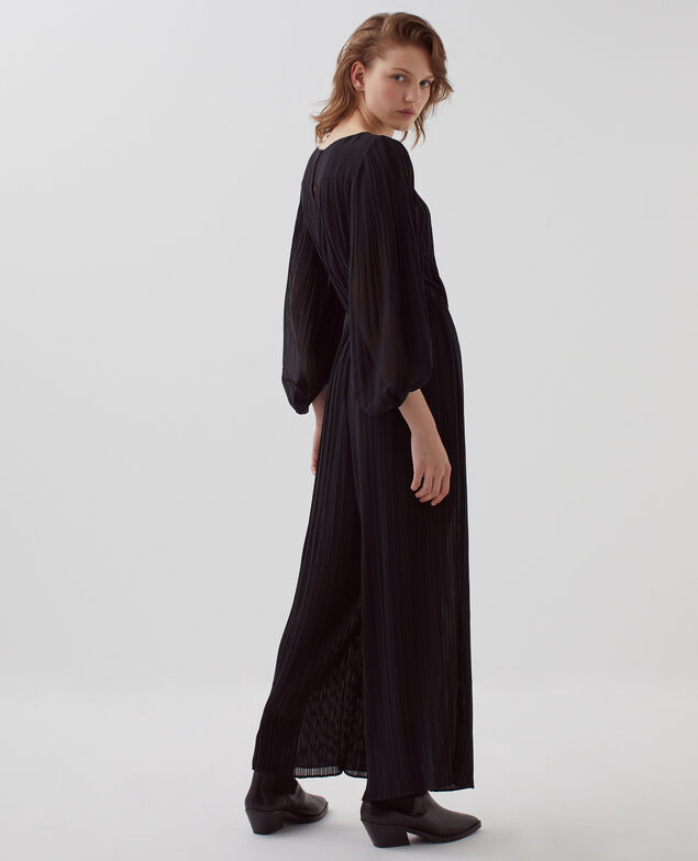 Pleated playsuit H091 black beauty