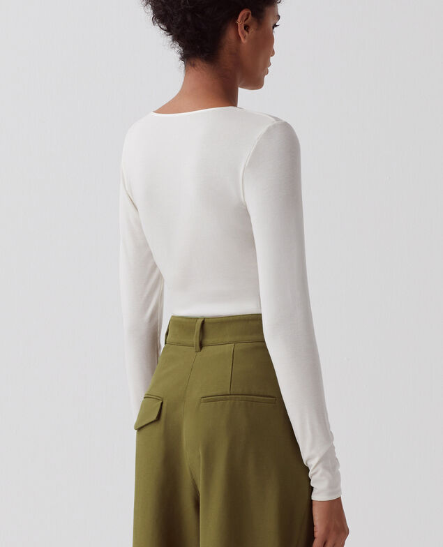 Slim fit t-shirt A040 ivory