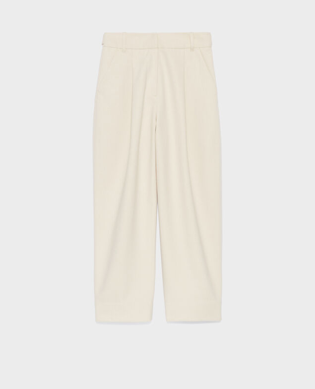 PEGGY - Wool blend carrot trousers
