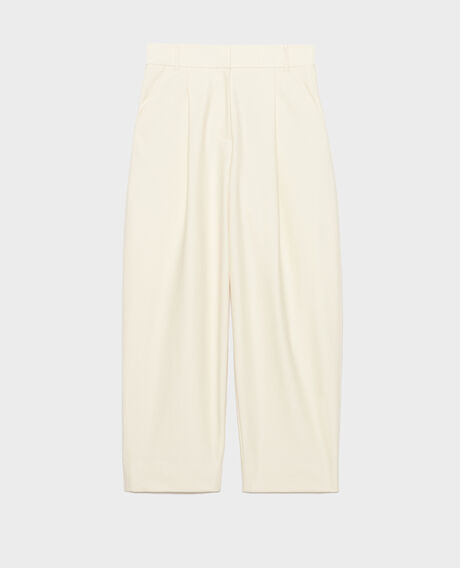 PEGGY - Jersey twill trousers 4142 ecru 3spj020p04